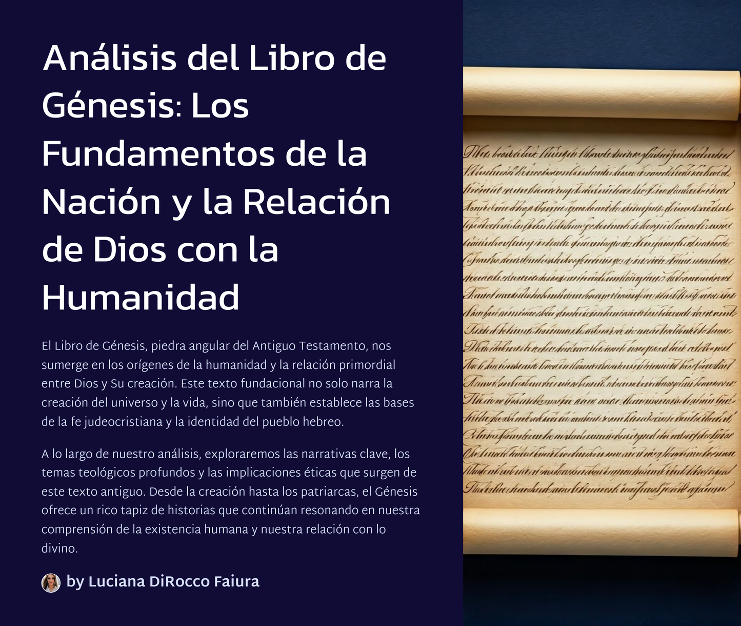 Análisis del Libro de Génesis: Los Fundamentos de la Nación y la Relación de Dios con la Humanidad**