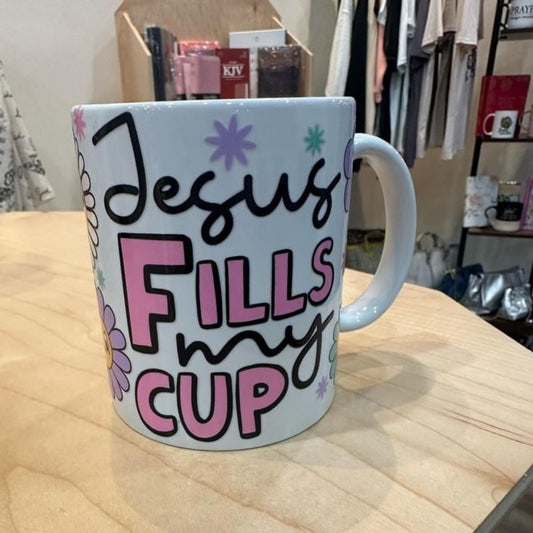 JESUS FILLS MY CUP - 10oz MUG