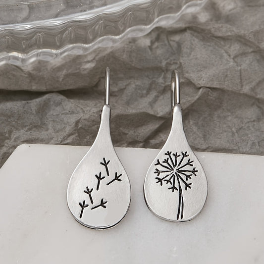 2 Corinthians 5:7 - Simple Dandelion drop tear Earrings