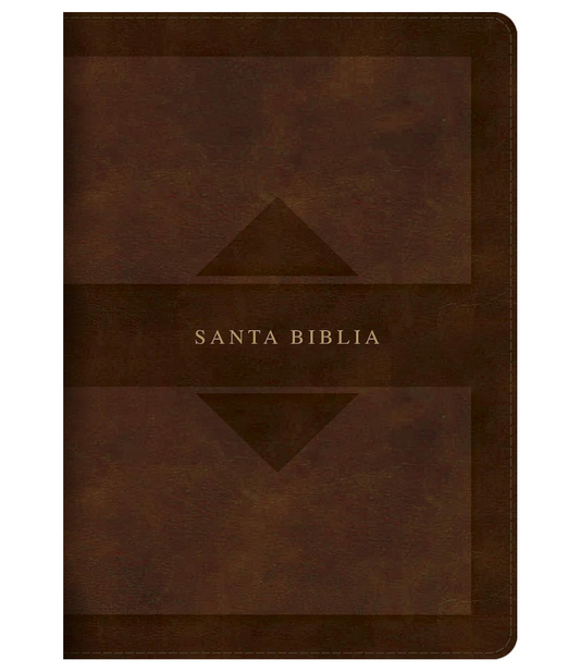 RVR 1960 Biblia letra grande tamaño manual edición tierra santa, café símil piel Mass Market: Santa Biblia (Spanish Edition)